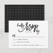 Chic Hand Lettered Weding RSVPカード (正面/裏面)