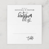 Chic Hand Lettered's Folded Escort Card(シックハンドレタ結婚 プレイスカード (外部開封)