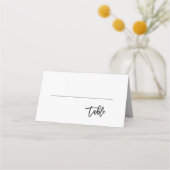 Chic Hand Lettered's Folded Escort Card(シックハンドレタ結婚 プレイスカード (正面)