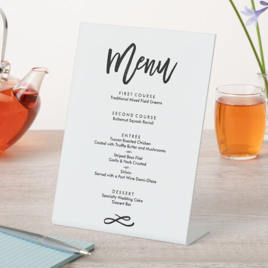 Chic Hand Lettered's Menu 結婚 Black 台座サイン (インサイチュ)