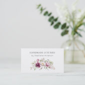 Chic Handmade Elegant Pink Floral Business Card 名刺 (スタンド正面)