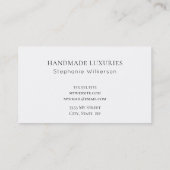Chic Handmade Elegant Pink Floral Business Card 名刺 (裏面)