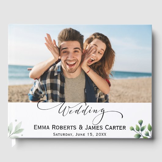 Chic Handwritten Photo Guest Book ゲストブック (正面)