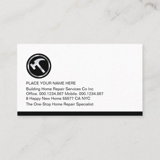 Chic Handyman Tools Tab 名刺 (裏面)