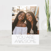 Chic Happy Birthday 8 Photo Best Friend Modern カード (正面)