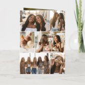 Chic Happy Birthday 8 Photo Best Friend Modern カード (裏面)