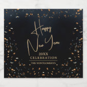 Chic Happy New Year スパークリングワインラベル (シングルラベル)