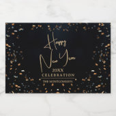 Chic Happy New Year Mini リキュールボトルラベル (シングルラベル)