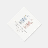 Chic He Or She Martini Theme Gender Reveal Party スタンダードカクテルナプキン (角)