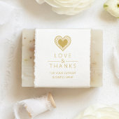 Chic Heart Lace Effect Love & Thanks Supporting ラバースタンプ