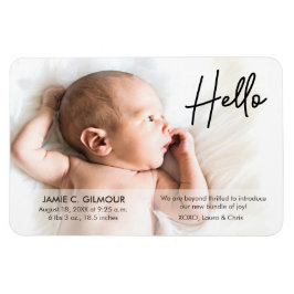 Chic Hello Introducingベビー(写真名) マグネット