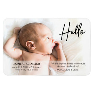 Chic Hello Introducingベビー(写真名) マグネット