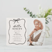 Chic Hello Ninety' Photo 90th Birthday Party 招待状 (スタンド正面)