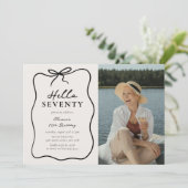 Chic Hello Seventy' Photo 70th Birthday Party 招待状 (スタンド正面)