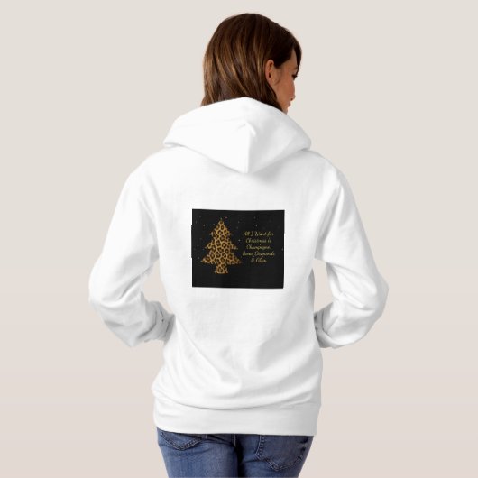 Chic Holiday Leopard Tree パーカ (裏面フル)