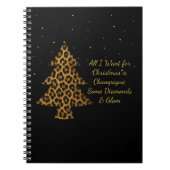 Chic Holiday Leopard Tree D  Spiral Photo Notebook ノートブック (正面)