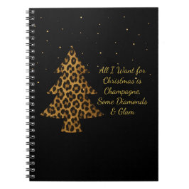 Chic Holiday Leopard Tree D  Spiral Photo Notebook ノートブック