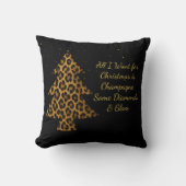 Chic Holiday Leopard Tree Design クッション (正面)