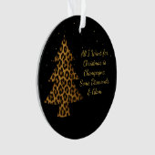 Chic Holiday Leopard Tree Design  Ornament オーナメント (正面)