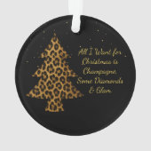 Chic Holiday Leopard Tree Design  Ornament オーナメント (裏面)