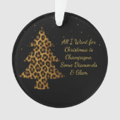 Chic Holiday Leopard Tree Design  Ornament オーナメント (正面)
