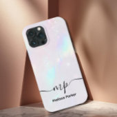 Chic Holographic Iridescent Monogram Case-Mate iPhoneケース