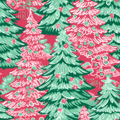 Chic hot pink green preppy Christmas table runner ミディアムテーブルランナー