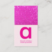 Chic Hot Pink Sparkle Branding 名刺 (正面)