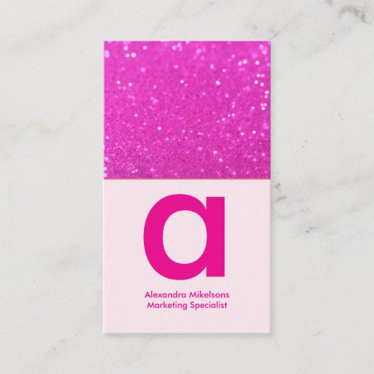 Chic Hot Pink Sparkle Branding 名刺 (正面)