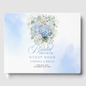 Chic Hydrangeas Eucalyptus Bridal Shower Book ゲストブック (正面)