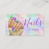 Chic Iridescent Opal Nail Studio Manicurist Artist 名刺 (正面)
