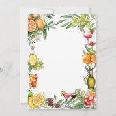 Chic Italian Citrus Cocktail Wedding Celebration  招待状 (裏面)