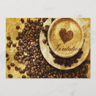 Chic Java cappuccinoコーヒー豆コーヒーラー 招待状