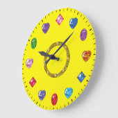 Chic Jewels and Gems Themed ラージ壁時計 (傾斜)