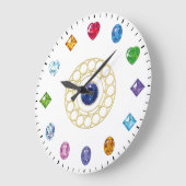 Chic Jewels and Gems Themed Large Clock ラージ壁時計 (傾斜)
