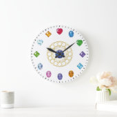 Chic Jewels and Gems Themed Large Clock ラージ壁時計 (ホーム)