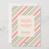 Chic Joyful Stripes Frame Christmas Photo Card シーズンカード (裏面)