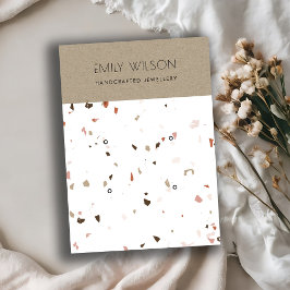 CHIC KRAFTホワイトテラッツォ2イヤリングディスプレイロゴ 名刺