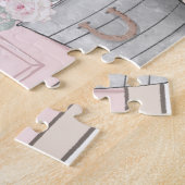 Chic Ladies French Bakery Watercolor Illustration ジグソーパズル (側面)