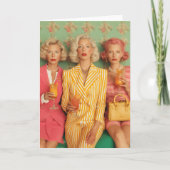 Chic Ladies Retro Cocktail Moment カード (正面)