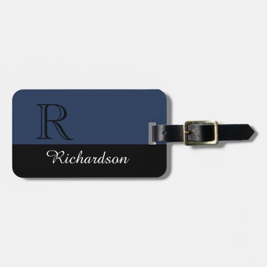 CHIC LAGAGE TAG_BLACK/NAVY/WHITEイニシャル/名前 ラゲッジタグ (正面横)