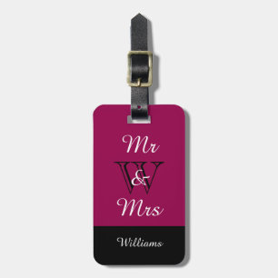 CHIC LAGUAGE TAG_"Mr & Mrs" RASBERRY/BLACK/WHITE ラゲッジタグ