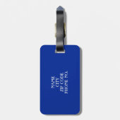 CHIC LAGUGE TAG_BLACK/BLUE/WHITEイニシャル/NAME ラゲッジタグ (裏面縦)