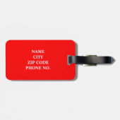 CHIC LAGUGE TAG_BLACK/RED/WHITEイニシャル/NAME ラゲッジタグ (裏面横)