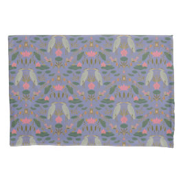 Chic lavender blue Heron Heritage Revival 枕カバー