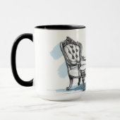 Chic Le Roi Chille Au Café Aesthetic Cafe マグカップ (左)