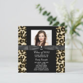Chic Leopard写真卒業のお知らせ 招待状 (スタンド正面)