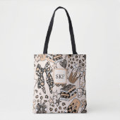 Chic Leopard Coffee Lover Tote Bag Earthtone トートバッグ (正面)