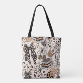 Chic Leopard Coffee Lover Tote Bag Earthtone トートバッグ (裏面)