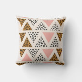 Chic Leopard & Pink Triangle Pattern クッション (正面)